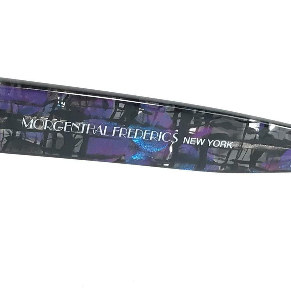 Morgenthal Frederics Sunglasses MAE COL 686 Blue Purple Thick Rim Oversized